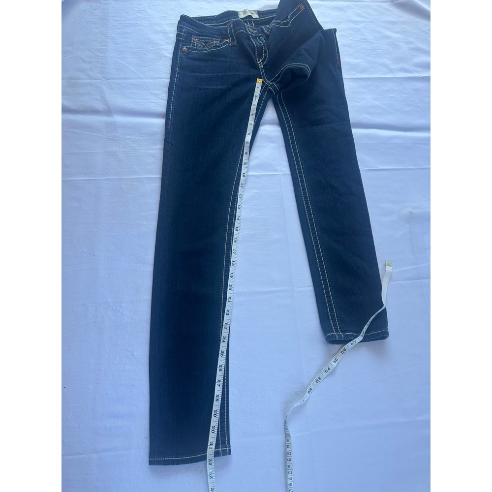 Big Star Jenna Skinny Jeans Dark Wash Thick Stitch Low Rise 28R Womens Denim - Picture 7 of 7